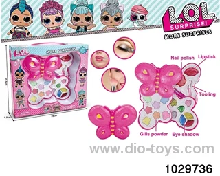 make-up toys in window box
