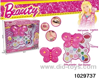 make-up toys in window box