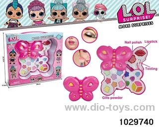 make-up toys in window box
