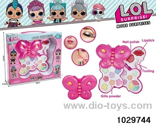 make-up toys in window box