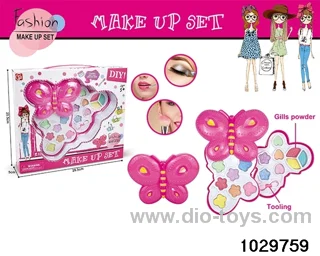 make-up toys in window box
