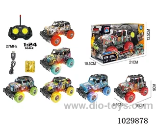 1:24 4ch RC car with light 6sets mixed loading in window box