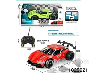 1:18 4 ch rc car with light，include battery