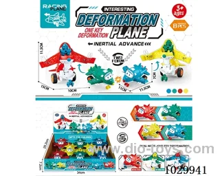8pcs inertia deformation aircraft in display box