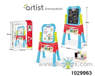 Long foot magnetic double-sided drawing board in color box