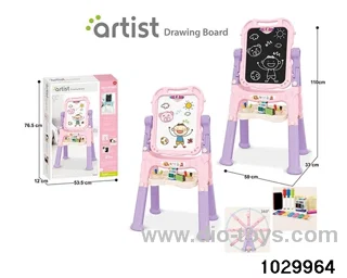 Long foot magnetic double-sided drawing board in color box