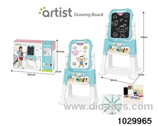 Long foot magnetic double-sided drawing board in color box