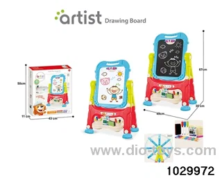 Short-legged magnetic double-sided drawing board in color box
