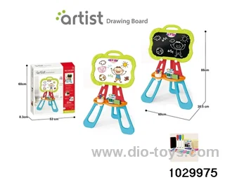 Magnetic double-sided drawing board in color box