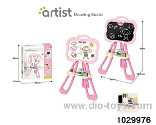 Magnetic double-sided drawing board in color box