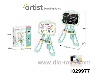 Magnetic double-sided drawing board in color box