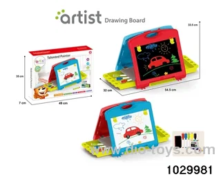 Double-sided drawing board in color box