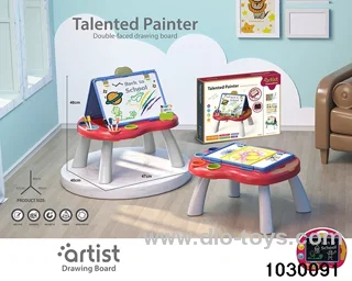Magnetic double-sided drawing board in color box