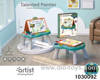 Magnetic double-sided drawing board in color box