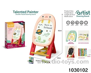 Double-sided drawing board in color box