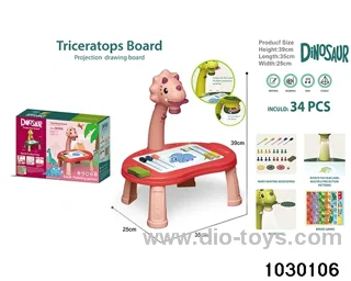 Dinosaur projection board in color box