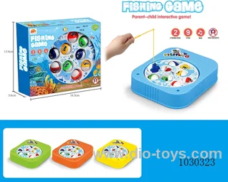 Electric fishing toy with music 4 color mixed loading in window box