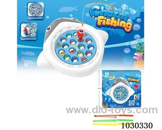 Electric fishing toy 2 color mixed loading in color box