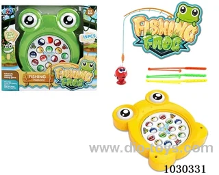 Electric fishing toy with music 2 color mixed loading in window box