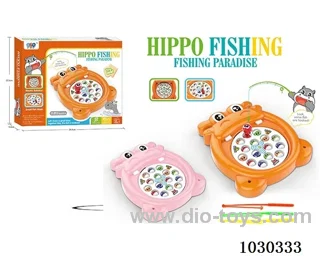 Electric fishing toy with music 3 color mixed loading in color box
