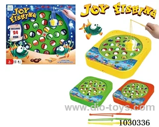 Electric fishing toy with music 3 color mixed loading in window box