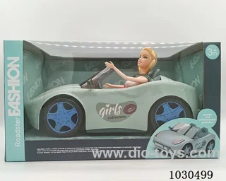 doll &car in Window box