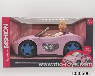 doll &car in Window box
