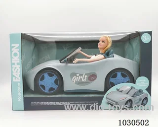 doll &car in Window box