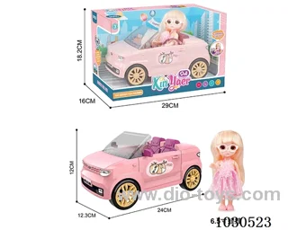 doll &car  in Window box