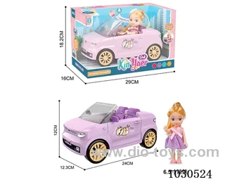 doll &car  in Window box