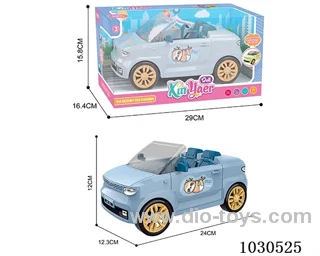 doll &car  in Window box