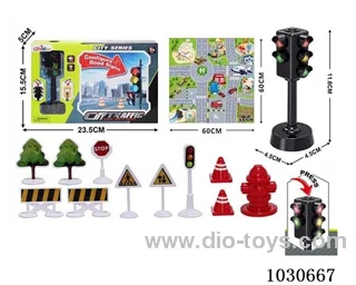 Sound and light traffic lights &Signpost & Map include battery