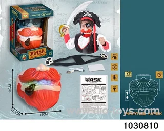 Pirate mask with lights in window box