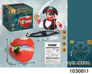 Pirate mask with lights in color box