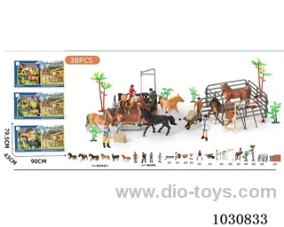 DIY horse washing scene 3sets mixed loading  in display box