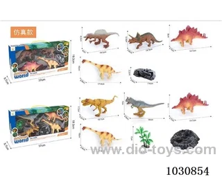 4pcs 6-inch dinosaurs  2 mixed in window box