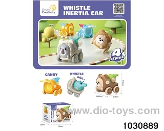 Inertia whistling animal car in color box