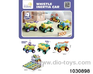 Inertial gear whistle car in display box