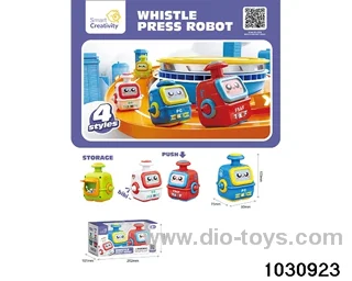 Press Whistle Robot in window box
