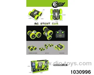 RC stunt double-sided car in window box