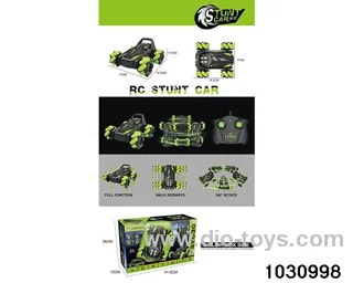 RC stunt car in window box