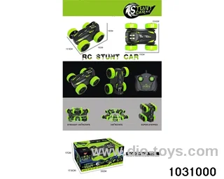 RC stunt car in window box