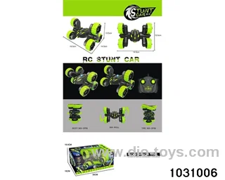 RC stunt double-sided car in window box
