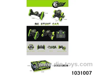 RC stunt car in window box