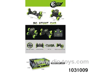 RC stunt car in window box