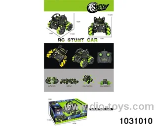RC stunt car in window box