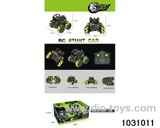 RC stunt car in window box