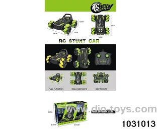 RC stunt car in window box