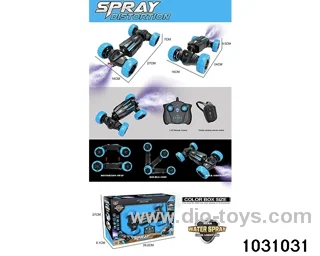 Lighted RC stunt car in window box