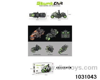 2.4G RC stunt motorcycle in color box